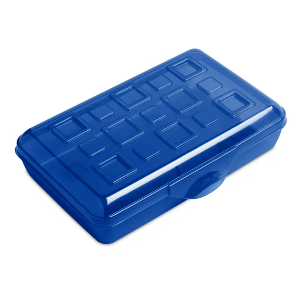 Sterilite Small Pencil Box Plastic, Cobalt Tint